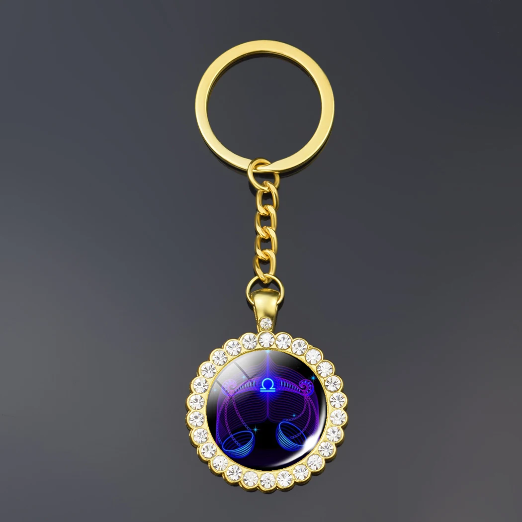Celestial Zodiac Double-Sided Keychain Gift