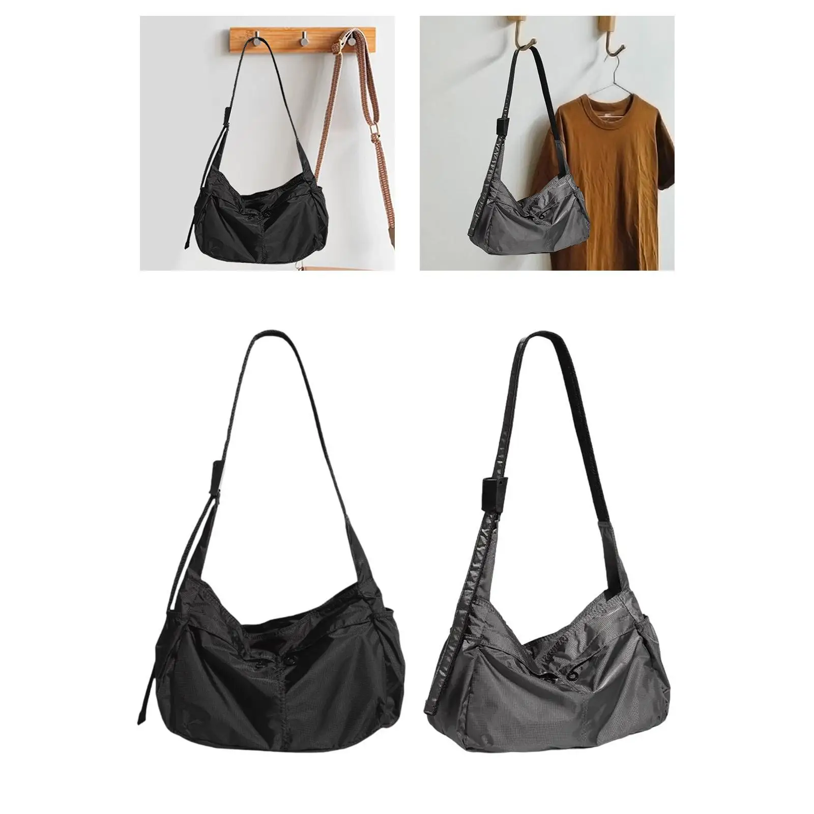 Crossbody Bag Casual Purse Nylon Hobo Tote Bag for Commuting Work Sports