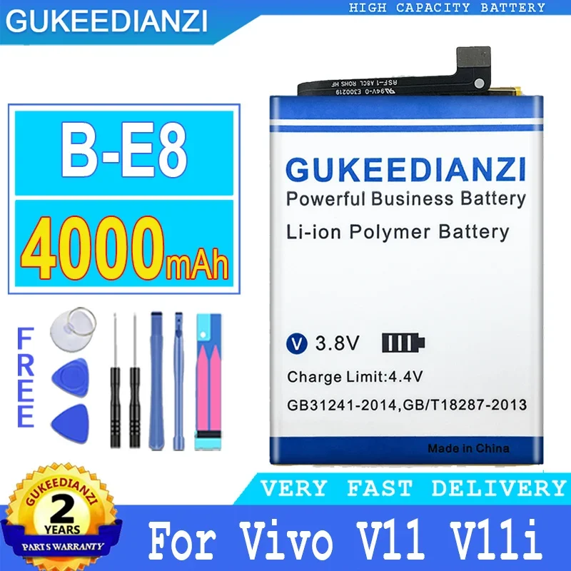 

B-E8 4000mAh High Capacity Mobile Phone Battery For Vivo V1813A V11 V11i Y97 1806 V1813T Smartphon Batteries