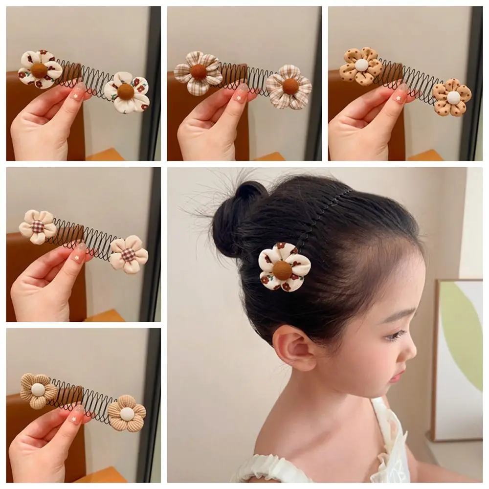 

Dots U Shape Hair Styling Comb Lattice Flower Invisible Extra Hair Holder Headwear Fixed Combs Curve Needle Bangs Children/Lady