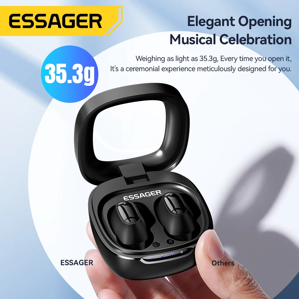 Essager TWS Bluetooth5.3 Earphone Noise Cancelling Earbuds True Wireless Stereo Sports Headset  In-Ear Handsfree With Microphone