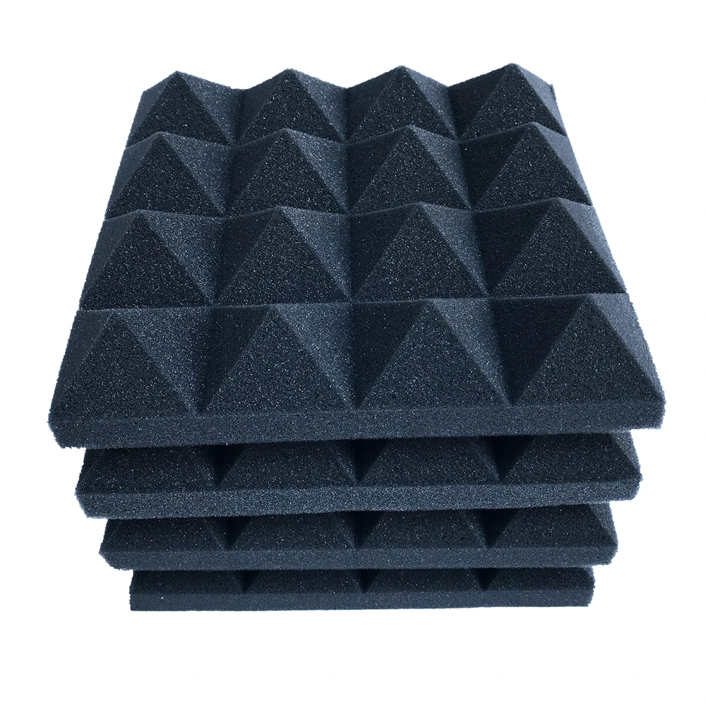 4PC Flameretardant Soundproofing Panel Pyramid Studio Acoustic Cotton