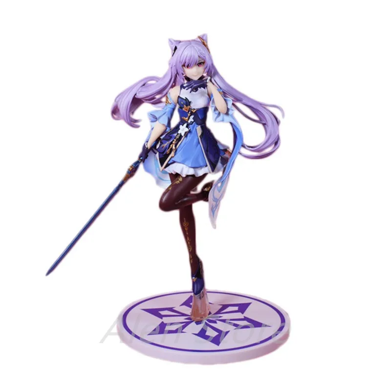 

Искусственная игрушка Genshin Impact Keqing, модель из ПВХ, модель для косплея, аниме игрушечная фигурка, рождественские подарки