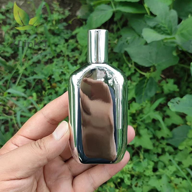 

Perfume Bottle Silver Glass 50ML Cosmetic Container Travel Sprayer Mist Perfume Atomizer Sanitizer Portable Spray Bottle