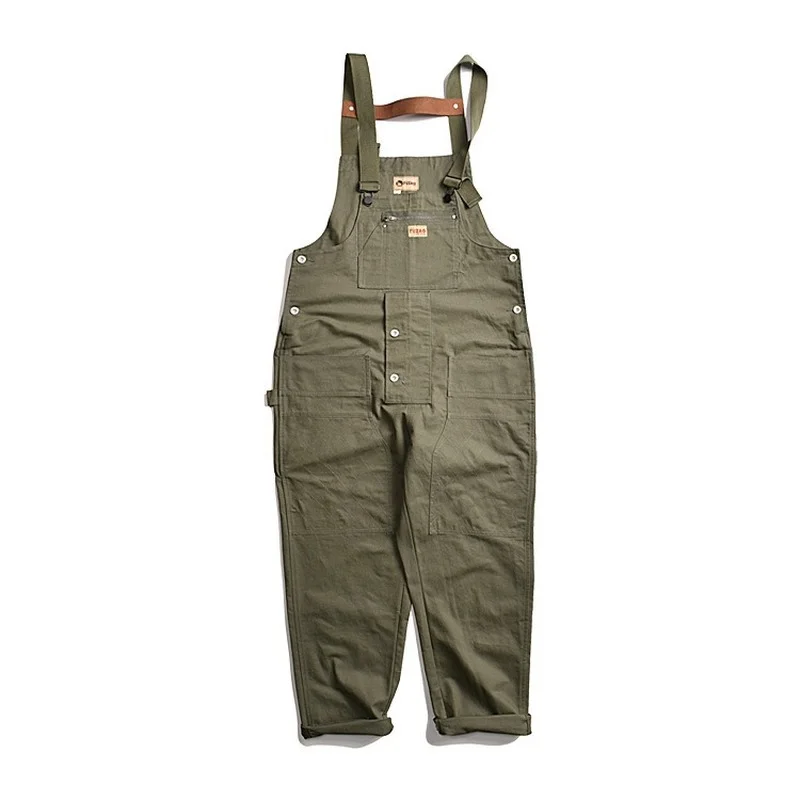 Men Clothing 2022 Multi-pocket Tool Bib Men's Japanese Tooling Tide Brand Overalls Suspenders Overalls Trousers images - 6