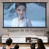 VEIDADZ Projector Screen Wall Mounted Grey Anti-Light Resistant Reflective Fabric 60 84 100 120 inch for Home Theatre Outdoor - Image 4