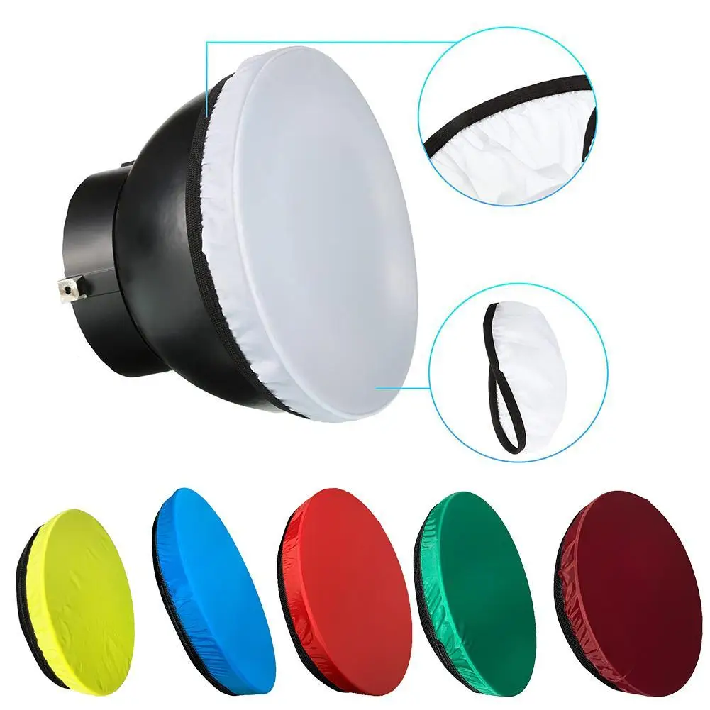 6/7 Inches Mushroom Light Soft Cover Soft Light Diffuser Sock for Photography Video Standard Reflector Photography Flash flash diffuser camera softbox photography light diffuser cloth camera flash reflector photography light video light
