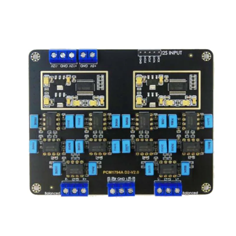 

DLHiFi Новый параллельный двойной PCM1794A PCM1794 декодер позолоченный черный PCB версия HiFi 24Bit 192kHz DAC Board