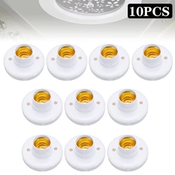 10 Pcs E27 Plastic Screw Lamp Base Base Pendant Lamp Holder Screw Cap Socket Round Lampholder Light Bulb Socket Holder Adapter