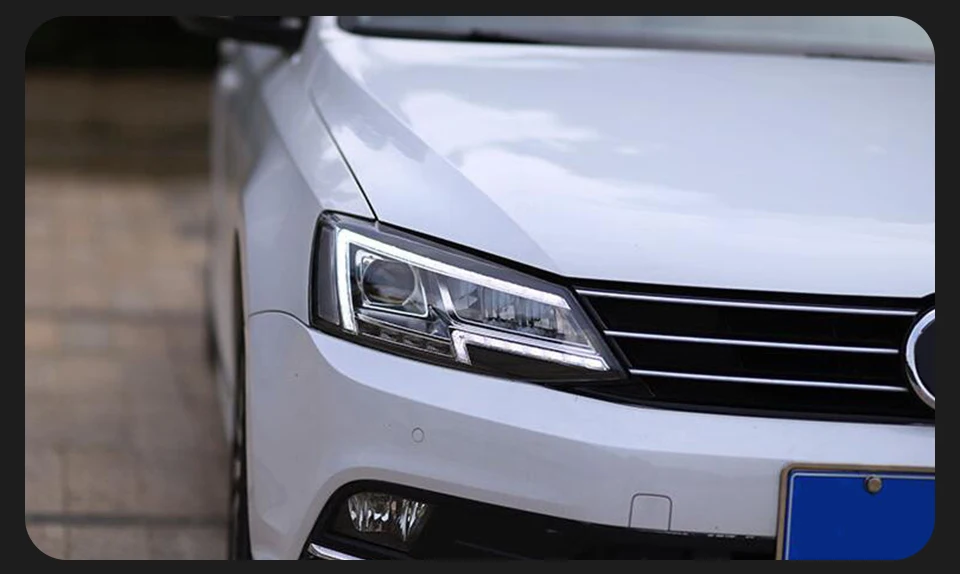 AKD Head Lamp for VW Jetta Sagitar MK6 LED Headlight 2011-2018 Headlights MK6 DRL Turn Signal High Beam Angel Eye Projector