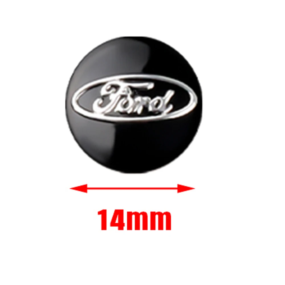 10/20Pcs 14mm 자동차 키 엠 블 럼 스티커 Ford Fiesta Focus 2 Mondeo Mustang Ranger Kuga ST Transit 용 자동 제어 키 로고 데칼