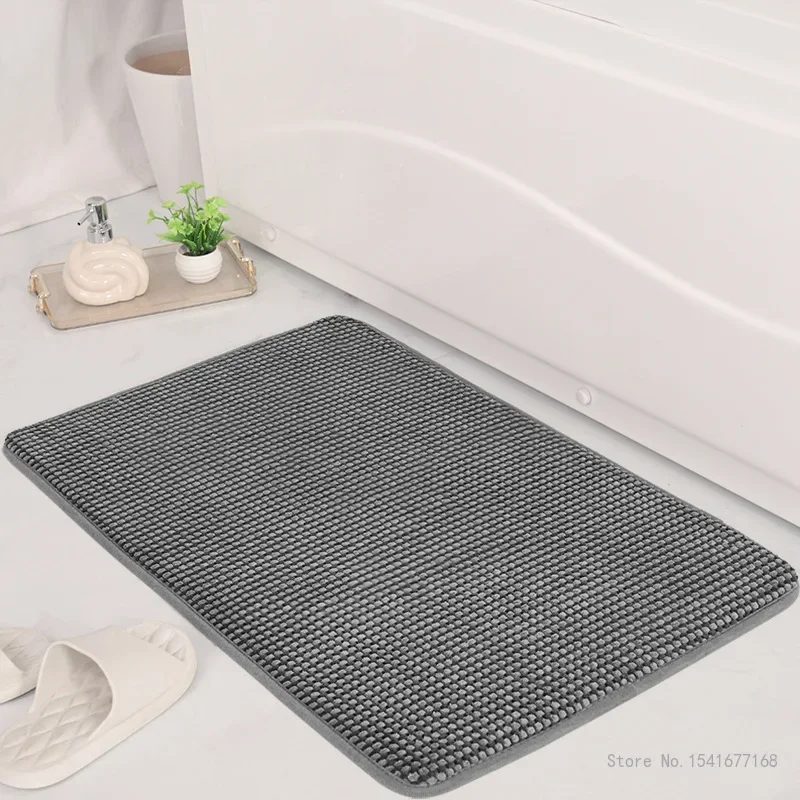 Bathroom Non Slip Foot Mat, Anti Fall prevention Bedroom Bedside, Household Resistant Bathroom Products Absorbent Bath Mats, 1Pc