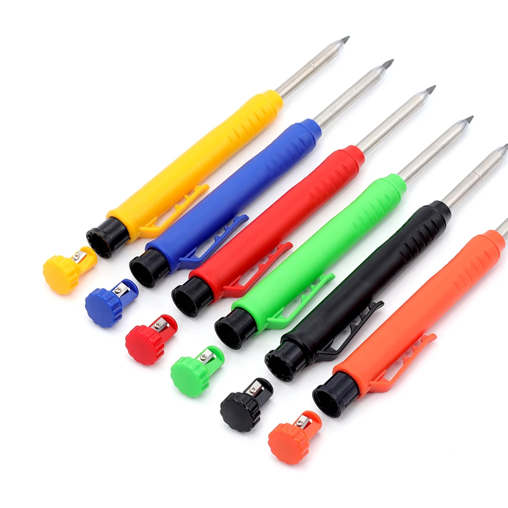 3-teiliges Set Technischer Zeichenstift für Holzbearbeitung, 1 Box mit Bleistiftminen, mit schwarzem Markerstift, 2,8 mm Zeichenstift für Holzbearbeitung, Zeichenwerkzeug – Detail 6