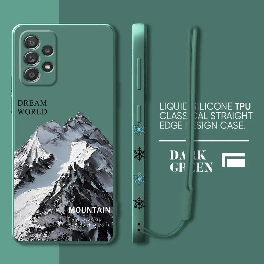 Snow Mountain TPU Phone Case - Elegant Winter Design