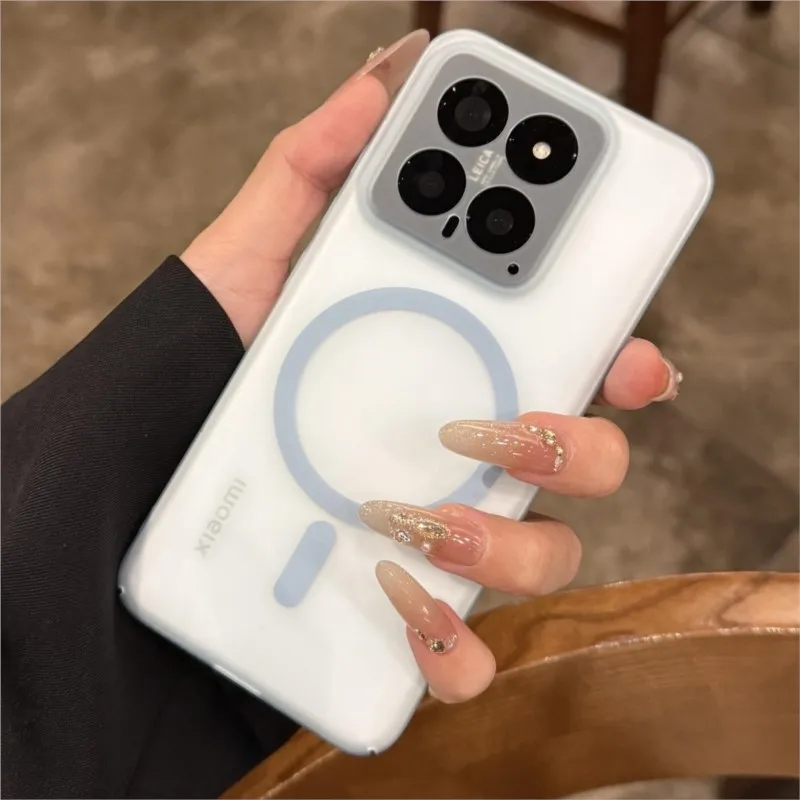 Luxury Matte Candy Transparent Magnetic Phone Case with Magsafe Wireless Charging Compatibility