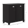 Homcom Dual Tilt Out Laundry Hamper Cabinet, Bathroom Storage Cabinet with 2-Compartment Hamper, Modern Floor Cabinet, Black 3