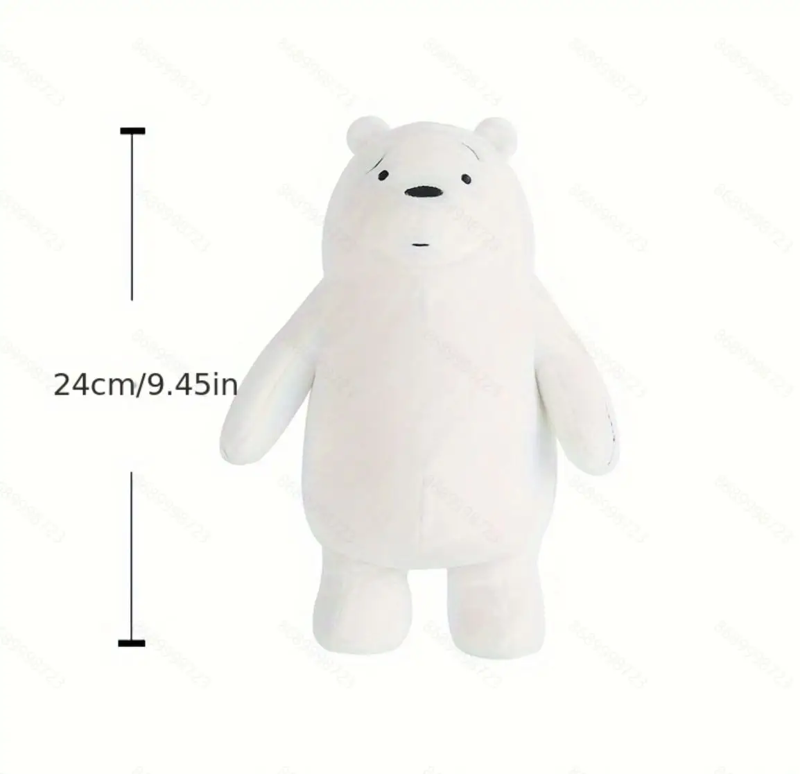 We Bare Bears Plush Toy - Sitting & Standing Grizzly, Panda & Ice Bear Cartoon Stuffed Animals