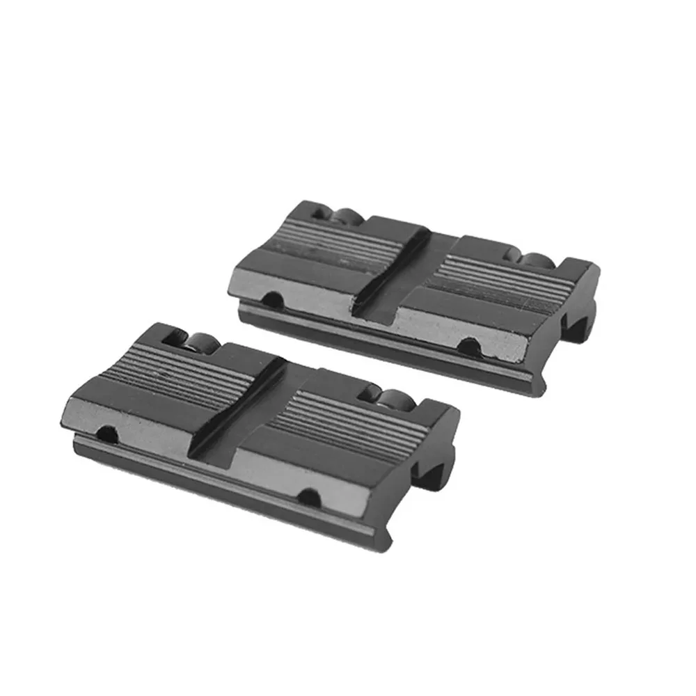 2Pcs Scope Adapter Mount Base 11mm Dovetail to 20mm Weaver Picatinny Rail Mount Converter 9.5mm -10mm Dovetail