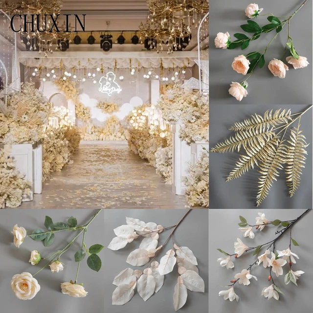 Artificial Flower Arrangement Decoration  Artificial Flowers Leaves  Decoration - Artificial Flowers - Aliexpress