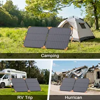 Panneau solaire bifacial Balkonkraftwerk 100W/200W/400W 20V/40V, chargeur solaire portable pliable, générateur pour camping, camping-car, bateau, urgence 5