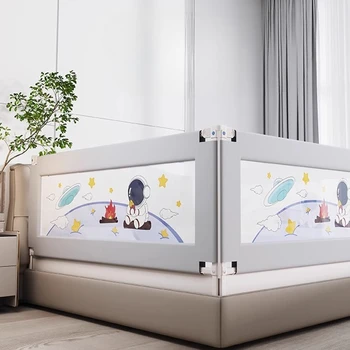 Baby Bed Rail Guard Anti-Fall Safety Barrier ​​Reinforced Structure Easy Installation​​ Universal Fit Bumper Cot Bedding Set 1