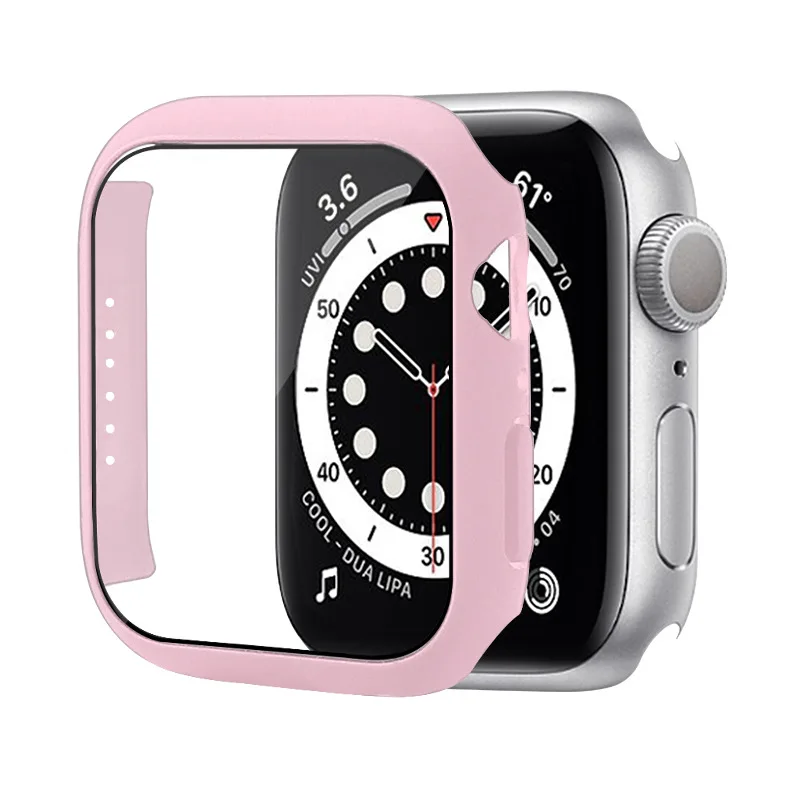 Premium Glass Cover & Screen Protector for Apple Watch - Durable PC Bumper Enclosure