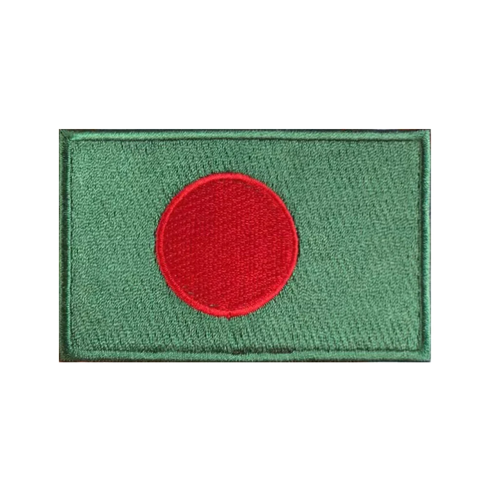 1PCBangladeshFlagPatchesArmbandEmbroideredPatchHookLoopOrIron