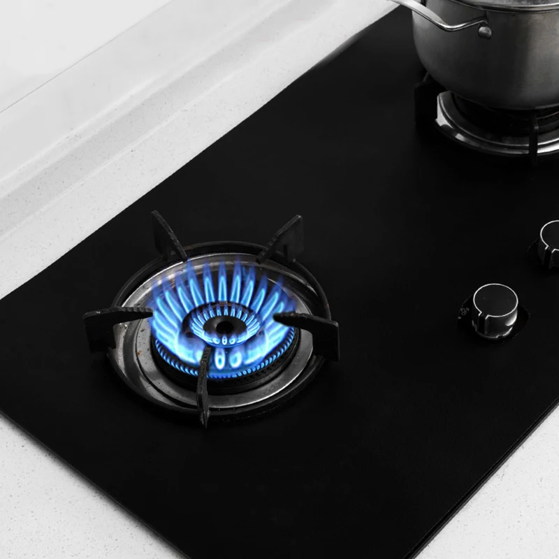 1/4PCS Kitchen Cleaning Pad Gas Stove Protective Cover Kitchen Accessories Stove Cover Cleaning Pad Bushing Burner Covers