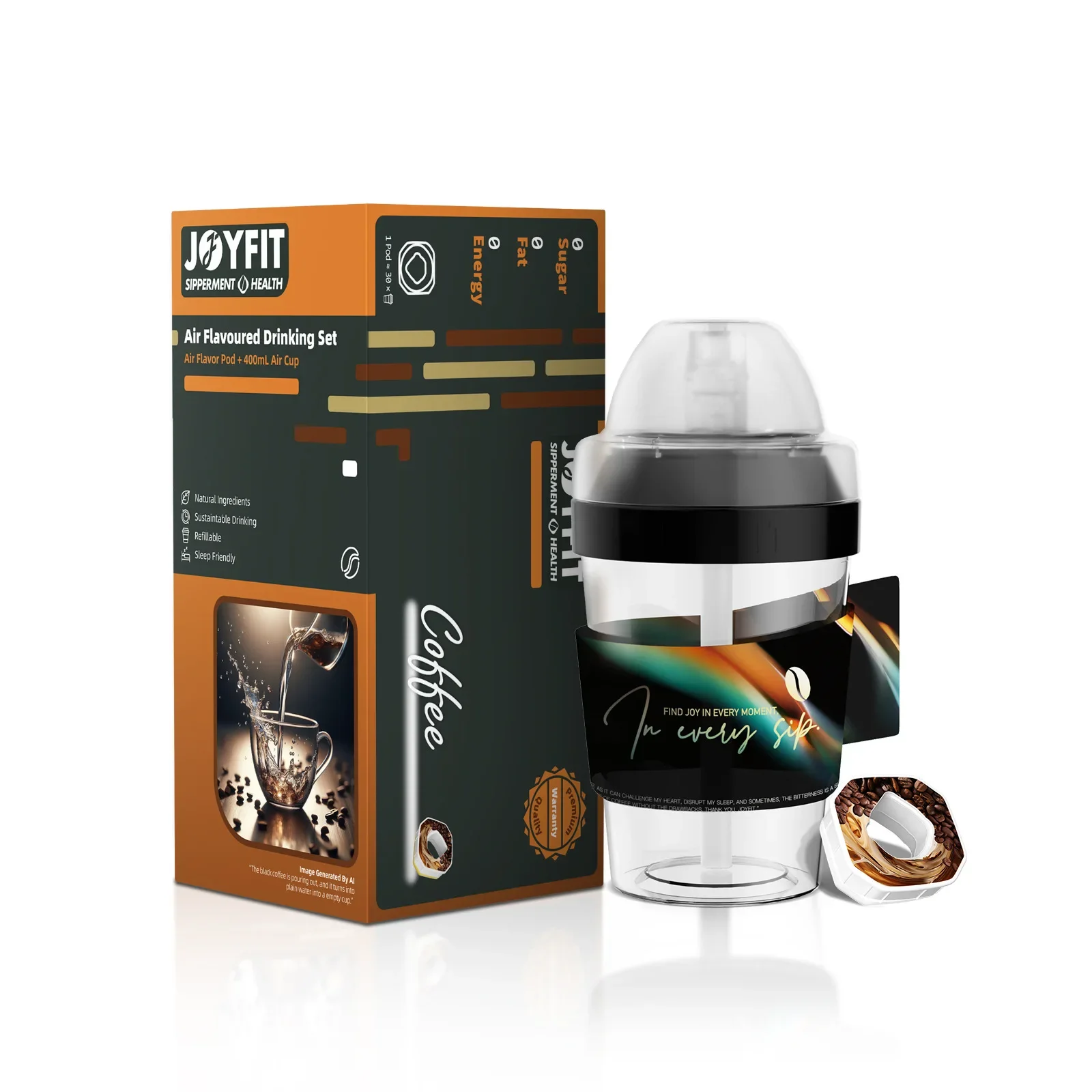 Nuova Bottiglia D'Acqua Air Up Da 400Ml Con Cialde Air Up Tazza Da Caffè Shaker Cup Bottiglia D'Acqua Sportiva Tazza Di Miscelazione Portatile 0 Zucch