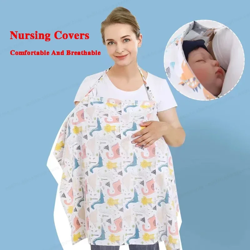 Mother Outing Breastfeeding Towel Cotton Baby Feeding Nursing Apron Covers Breathable Cloth with Mosquito Net Baby Stroller breastfeeding cover nursing towel