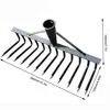 4/7/9/12 Teeth Manganese Steel Integrated Molding Grass Raffle Loose Soil Rake Farm Tools Weeding Rake Iron Rake Agricultural 6