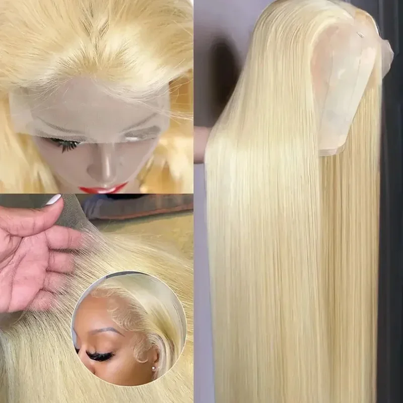 Blonde 613 Straight Wigs Human Hair 13x6 HD Lace Front Human Hair Wigs 250%Density 613 Lace Front Brazilian Remy Wig 26 Inch