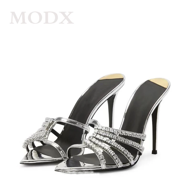 

Новинка лета 2023, женские Босоножки с открытым носком, острым носком, полый дизайн, универсальные стилеты, модные сандалии