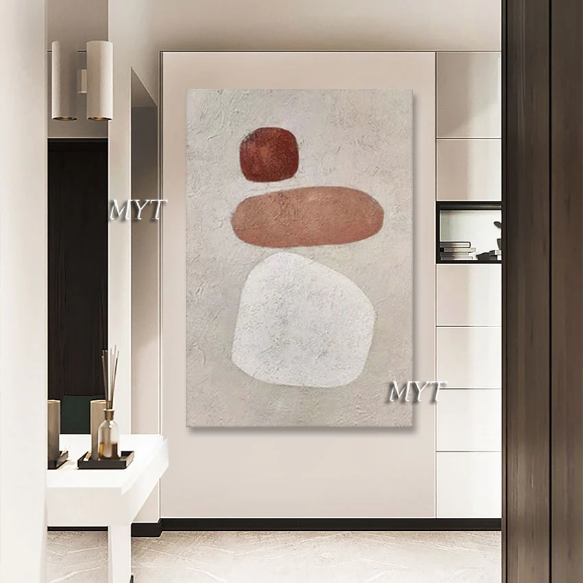 

Modern Easy Handmade Painted Abstract Acrylic Artwork On Canvas Roll Large Restaurant Decoration Wall Picture Art Unframed