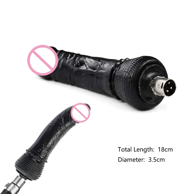 Black Realistic Dildos Masturbation Cup Sex Products for Women Men Traditional 3XLR Sex Machine Attachments