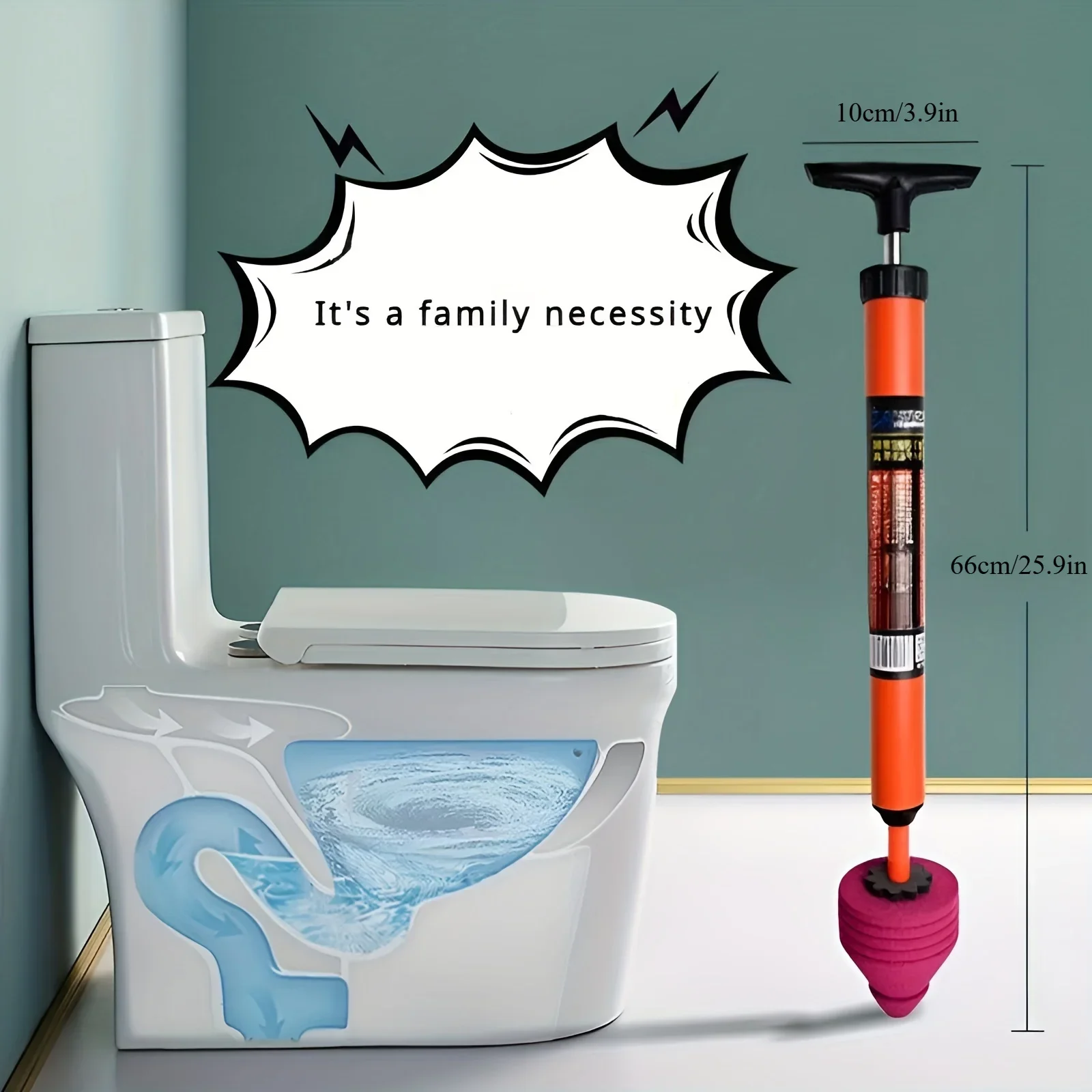 Unblock Toilet High Pressure One Shot Toilet Pipe Plunger Cleaner Silicone Quickly Home Sewer Dredging Plunger Wc pump