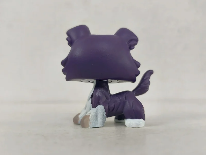 Gray Border Collie Lps LPS Toys Rare Pet Shop Purple Collie Dog