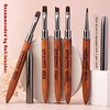Nail brush with flat round head, large flat head，large round head,  triangular color painting, light therapy pen with cover 1