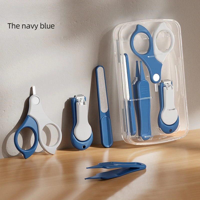 Baby nail clipper set, specialized nail repair tools for newborns, children's files, scissors, anti pinch pliers