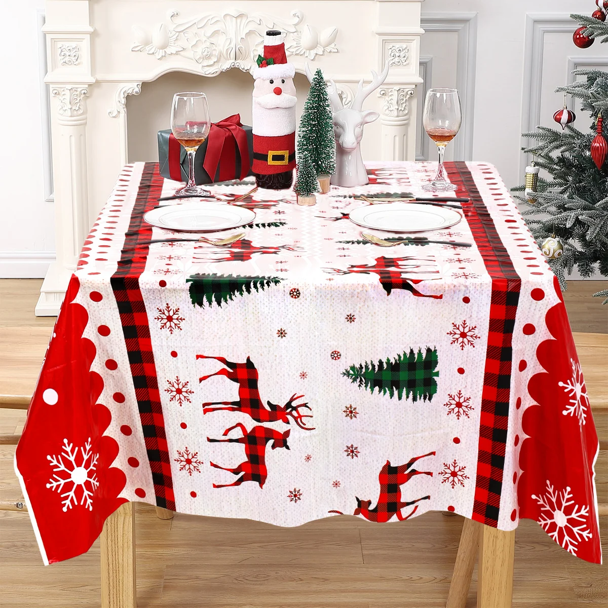 Christmas Tablecloth Merry Christmas Decorations For Home Xmas Table Flag Cover Navidad Noel Table cloth New year Gift table cloth rectangular tablecloth disposable tablecloth tarot card table cloth leather table cloth tarot tablecloth