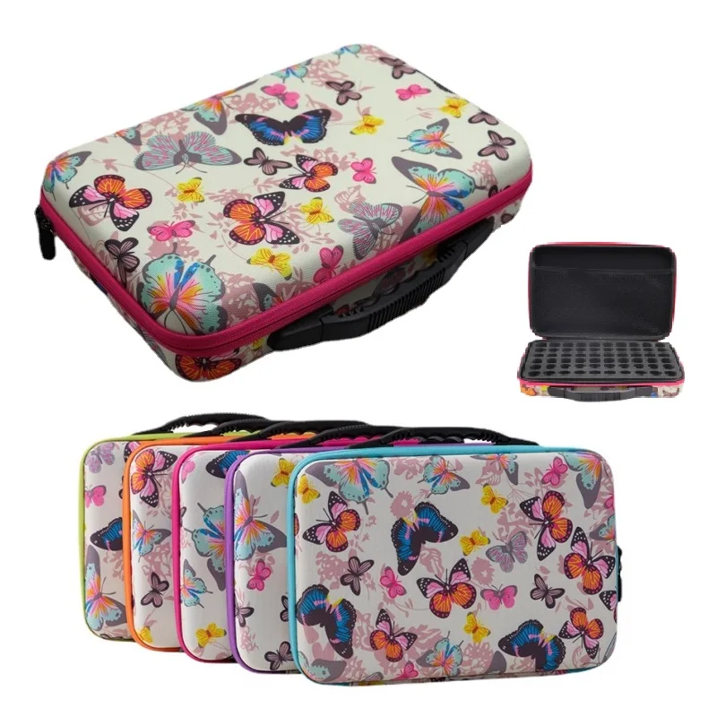 

60 Slots 5ML10ML15ML Essential Oil Storage Case for DoTERRA White Butterfly Bottles Holder Ziplock Travel Carrying Organizer Bag