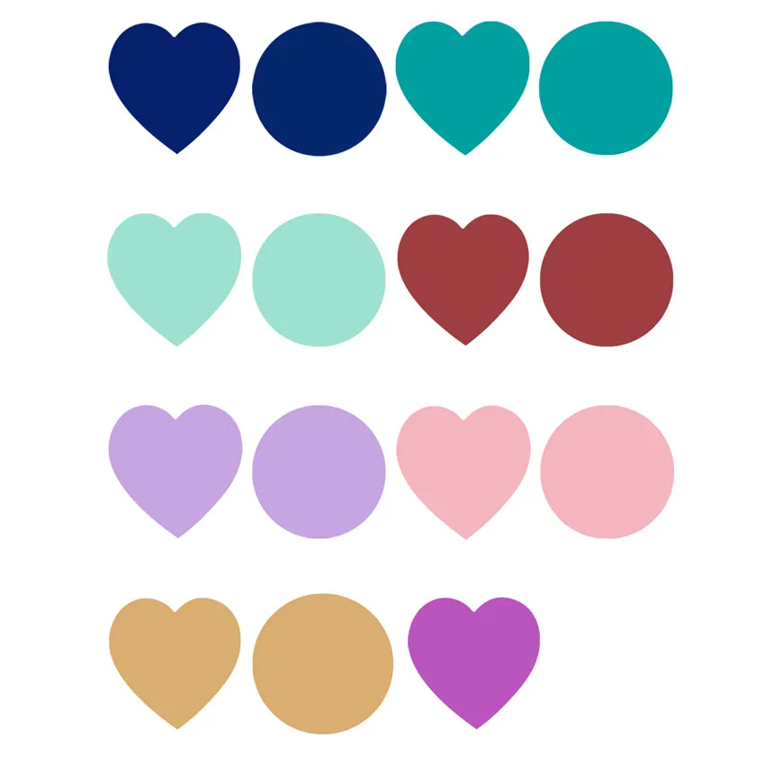Decorative Stickers Decorative Labels Stickers Stationery Stickers Self Adhesive Stickers Adhesive Stickers Cartoon Stickers Cartoon Sticker Paper Stickers Custom Stickers 100/500Pcs Colorful Round/Heart Shape Stickers For Kids Reward Sticker Coding Dots Label Valentine's Day Love Sticker Gift decor