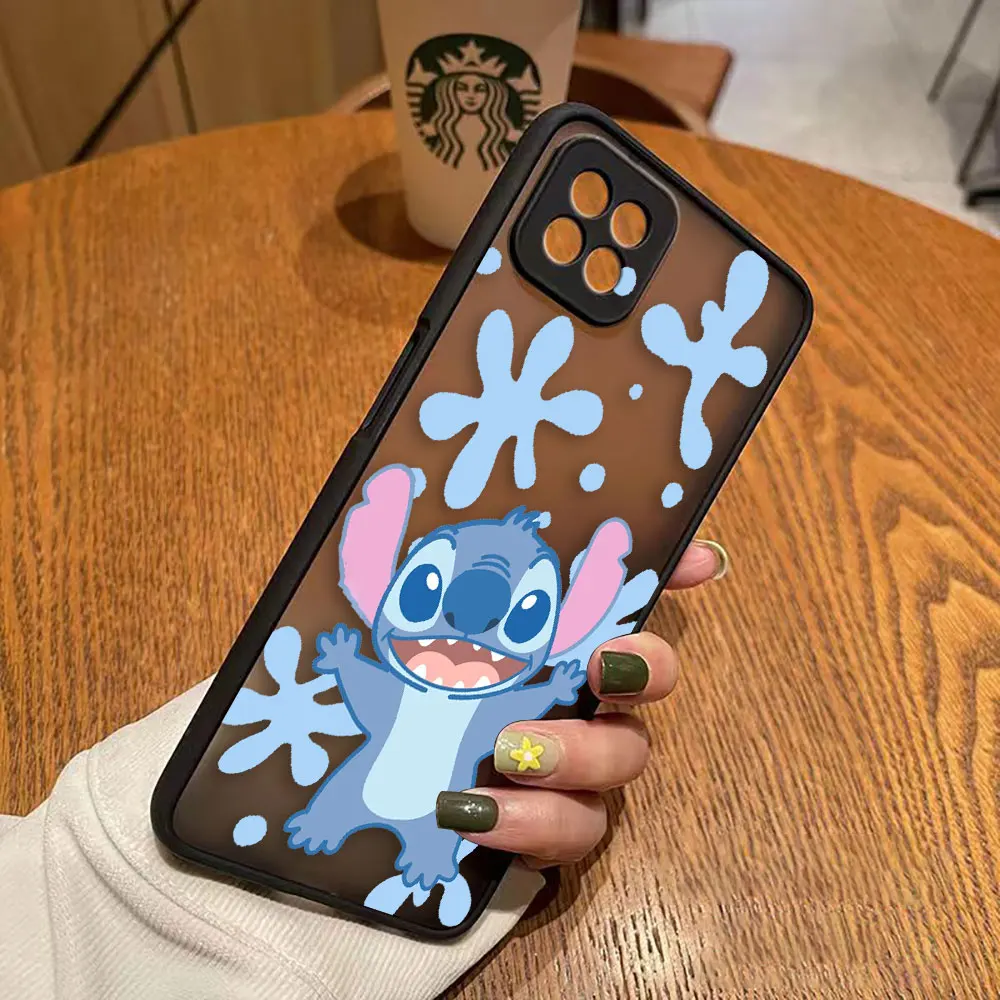 thumbnail image 1 of Matte Case for OPPO A97 A96 A95 A94 A93 A92 A78 A74 A73 A72 A57 A55 A54 A53 A17 A16 4G 5G Case Funda Lilo & Stitch Cartoon Anime, 1 of 5