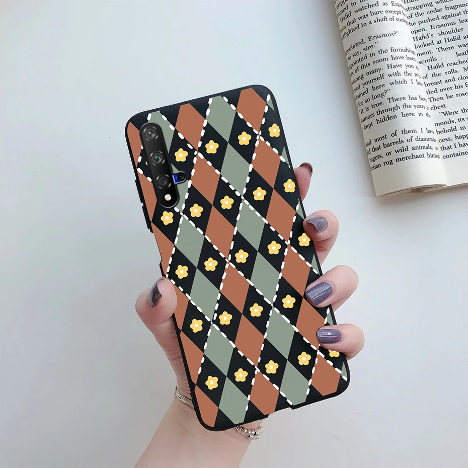Cute Cat Cartoon Painted Phone Case with Soft Bumper