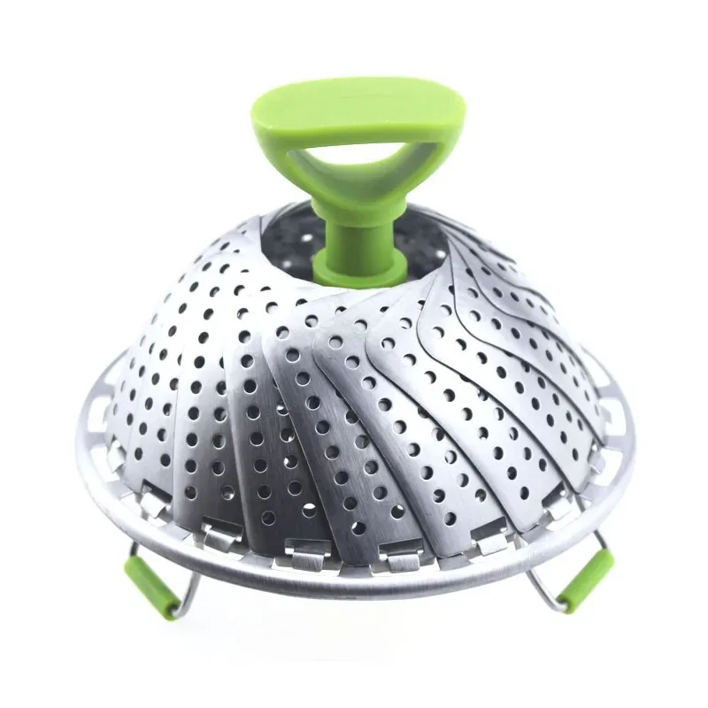 Drainage Basket Kitchen Novel Kitchen Accessories Steaming Drawer Dumplings Steamer Cooker Stainless Steel Folding Steamer Bar