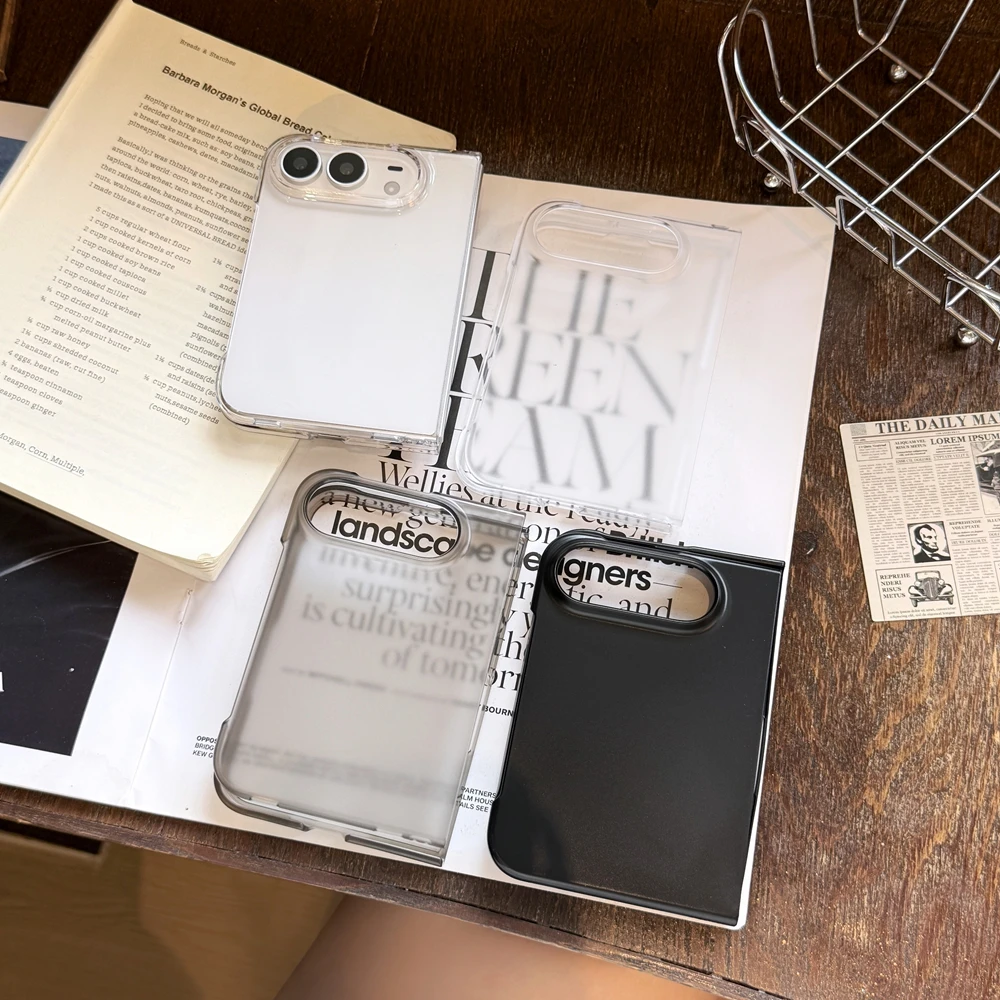 Ultra Slim Matte PC Phone Case with Transparent Frosted Back and Shockproof Armor Cover