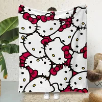 Cute Cartoon Sanrio Hello Kittys Printed Blanket Picnic Blankets Warm Blanket Soft and Comfortable Home Travel Birthday Gift 2