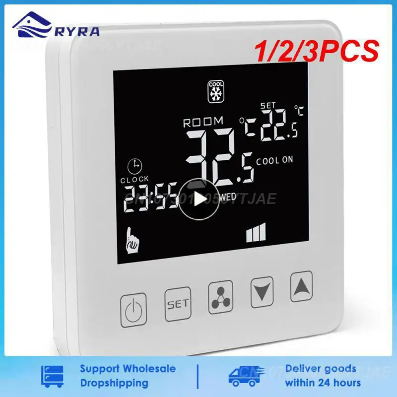 

1/2/3PCS WiFi Smart Thermostat for Central Air Conditioner Fan Coil Units FCU Room Temperature Controller Cooling Heating