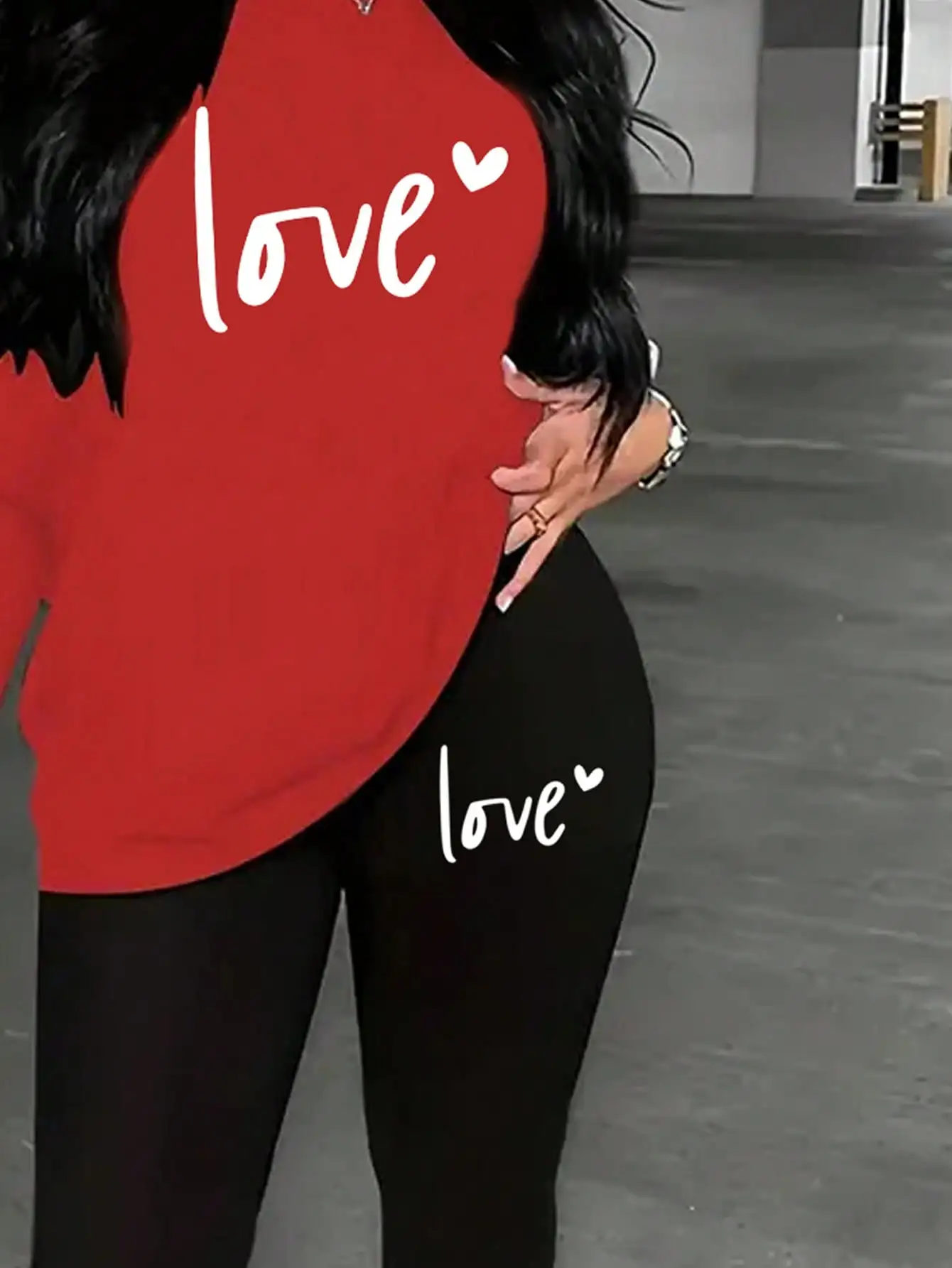 2026 Damen Neues Elegantes Freizeitoutfit mit Rundhalsausschnitt, Buchstabenmuster-Langarmshirt und Buchstabenmuster-Hose mit Elastischem Bund – Detail 24