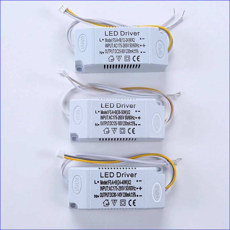 LED Driver 3 colors Adapter For LED Lighting AC220V NonIsolating